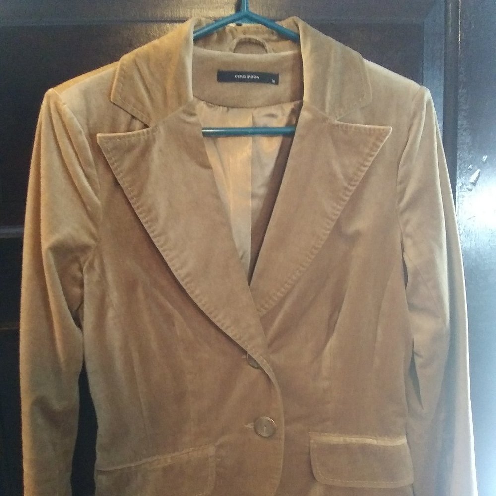 Gold Velvet Blazer